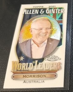 2021 Topps Chrome Allen & Ginter SCOTT MORRISON World Leaders #22 Australia 