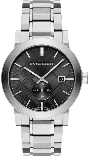 Orologio Nuovo in Scatola Burberry Check Made in Svizzera Bracciale Acciaio Inox 42mm Bu9901