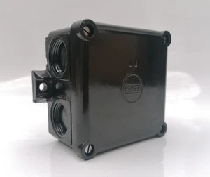 Eckig Hensel Bakelit Abzweigdose Verteilerdose Retro Vintage Alt 40er 50er - Bild 1 von 16