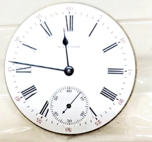 Movimiento Reloj Bolsillo WALTHAM 1916 Cara Abierta - 7 J-16 S! ¡FUNCIONA! - Imagen 1 de 2