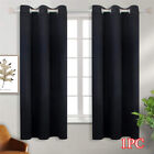 Luxury Soft Heavy Thermal Blackout Shading Curtains Ready Made Eyelet Ring Top 