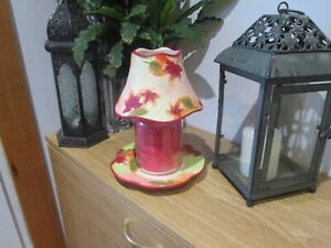Yankee Candle Shade & Tray With Embossed Woodland Leaves Design