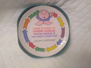 Ziggy HAPPY BIRTHDAY Plate Porcelain Lasting Memories by Tom Wilson - Picture 1 of 4