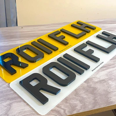 PLACAS NUMERADORAS CORTAS 16", PAR, 6 DÍGITOS, CARRETERA LEGAL Foto 1 de 4