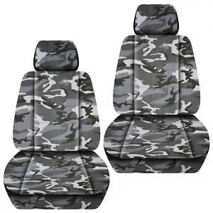 Front set car seat covers fits Ford Explorer 2003-2019 camo gray - Picture 1 of 1
