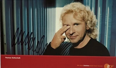 Thomas Gottschalk signiert Karte ZDF Original Signatur Autogramm (33) - Bild 1 von 3