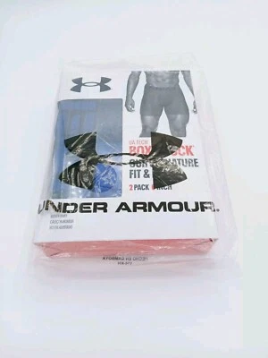 Men's Under Armour 2-Pack UA Tech 6-inch Boxerjock Briefs 4XL (Black) Sealed... - Image 1 of 3