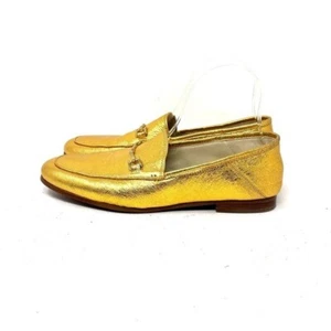 Sam Edelman Gold Leather Loraine Loafers Women's Size 8 - Picture 1 of 14