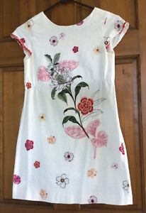 Robe fourreau floral ZARA FILLE collection douce taille 13/14 blanche