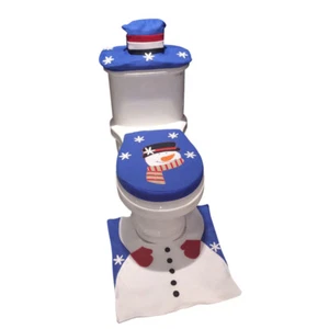 Drei Stücke Weihnachten Themed Bad Mat Set rutschfeste Badewanne Badewanne - Bild 1 von 11