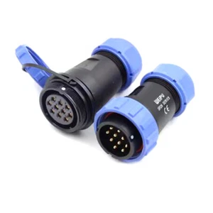 SP29 Weipu 10Pin Panel Mount Waterproof Aviation Cable Connector Plug Socket 25A - Picture 1 of 7