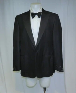 Ermenegildo Zegna Mila Black Silk Blend One Button Evening Jacket 46R NWT $2495 - Picture 1 of 15