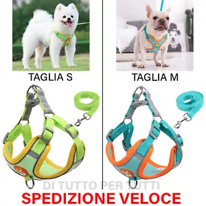 Pettorina Imbracatura Collare per cane PICCOLA TAGLIA guinzaglio 150cm cani - Foto 1 di 5