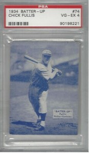 CHICK FULLIS 1934 BATTER-UP BASEBALL XRC #74 VG-EX PSA 4