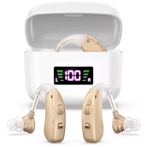 Hearing aids For Adults & Seniors With Rechargeable Case & Niose Cancellation - Picture 1 of 8