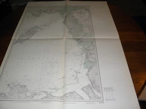 Vintage US Navy Nautical Chart ,ENGLAND-WEST COAST,BURROW HEAD TO LIVERPOOL - Picture 1 of 3