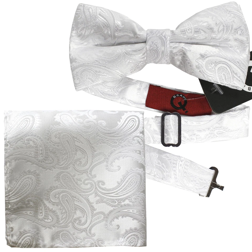 NUEVO PARA HOMBRES Pajarita Pajarita y Bolsillo Cuadrado Pañuelo Conjunto Boda Fiesta Baile de graduación Formal Foto 1 de 1