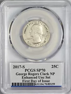 2017 S Enhanced Set G.R. Clark Quarter PCGS SP70 - First Day of Issue!! - Picture 1 of 2