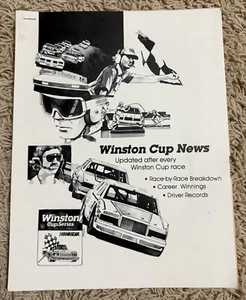 1987 Winston Cup Nachrichtenprogramm Medienführer Rennen von Rennfahrer Info Karrieresiege - Bild 1 von 2