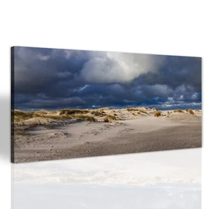 Dünenlandschaft in der Nordsee Canvas XXL Leinwandbilder Leinwand 140x70 - Bild 1 von 11