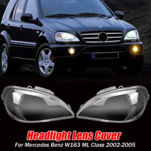 1 Pair Headlight Headlamp Lens Cover For Mercedes Benz W163 ML Class 2002-2005 - Picture 1 of 7