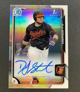2015 Bowman Chrome 1st - DJ Stewart #BCA-DST Baltimore Orioles - Refractor AUTO