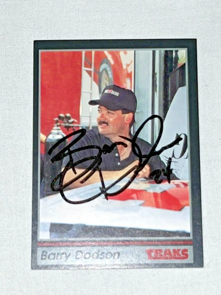 Barry Dodson 1991 TRAKS #24 VINTAGE NASCAR WINSTON CUP autographed card  - Image 1 of 1