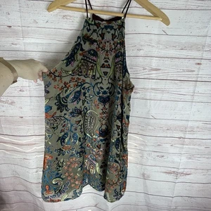 Mary & Mabel ärmelloses Samt Ausbrenner Blumen Kleid - Gr. L Whimsigoth - Fee Boho - Bild 1 von 8