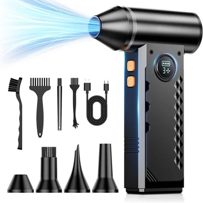 Compressed Air Duster, 150000RPM Electric Air Duster with LED Display & Light... - Image 1 of 4