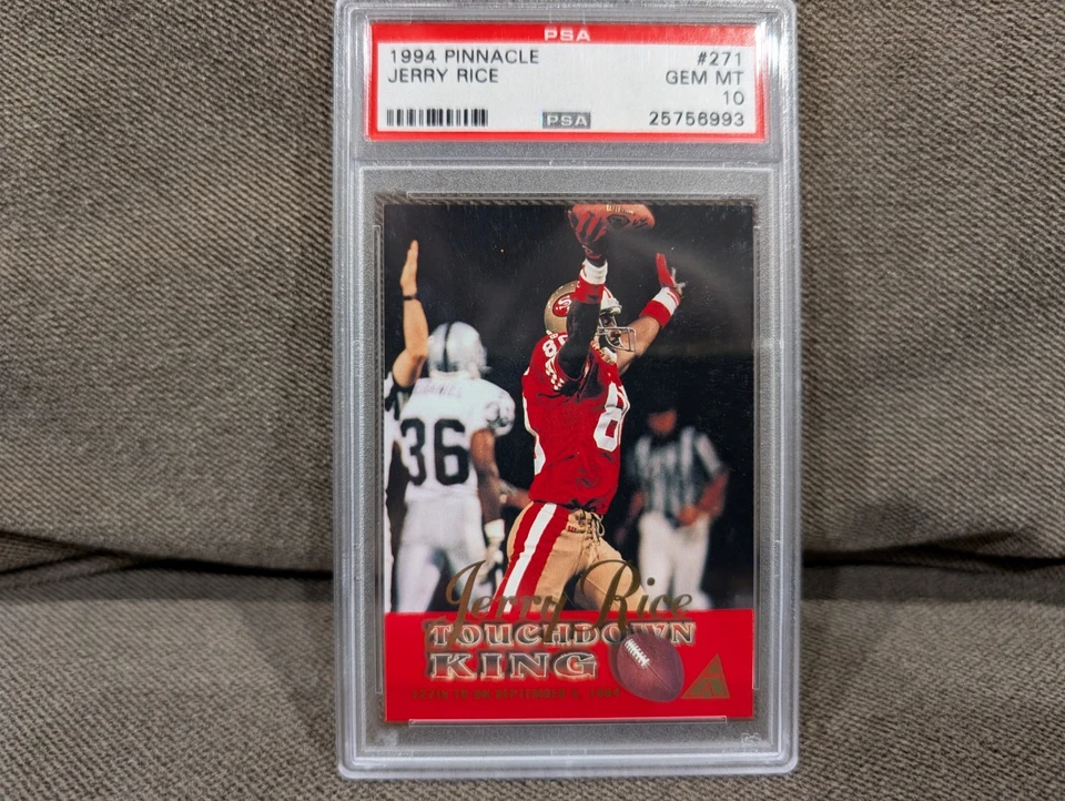 1994 PINNACLE JERRY RICE TOUCHDOWN KING SUBSET PSA 10 49ERS POP 9 RARE HOF SP - Image 1 of 1