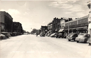 Real Photo Postcard Main Street West in Osage, Iowa - Picture 1 of 2