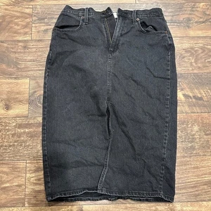 Universal Thread Jeansrock schwarze Waschung Damen Frontschlitz gerade Größe 8 - Bild 1 von 10