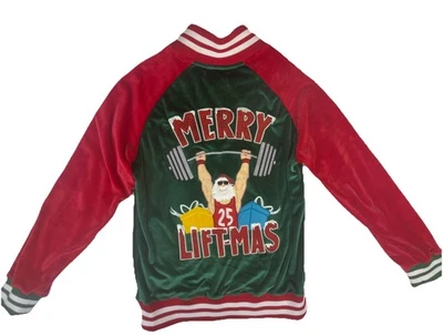 Chaqueta de terciopelo Merry Liftmas para hombre levantamiento de pesas culturismo fitness talla S Foto 1 de 4