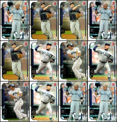Lote de tarjetas Bowman Seattle Mariners (17) 2015 - última oportunidad - ¡no te lo pierdas! Foto 1 de 4