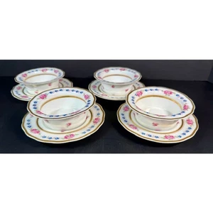 4 Ramekins y placas inferiores Bernardaud Limoges D & C Francia Fontenay - Imagen 1 de 7