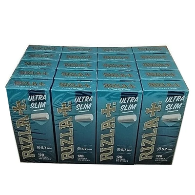 Filtri Rizla Ultra Slim 5.7mm Extra Pop Tips - 20 Scatole x 120 Filtri Original - Image 1 of 3