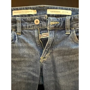 Pilcro Anthropologie Slim Boyfriend Jeans Damen 25 Relaxed Fit Distressed roher Saum - Bild 1 von 10