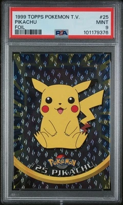 1999 Topps Pokemon TV Series 1 Pikachu #25 Foil PSA 9 (Flames Texture) - Image 1 of 2