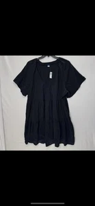 Vecchio abito a tubino navy 2x donna nero corto a strati manica raglan pullover ginocchio - Foto 1 di 9