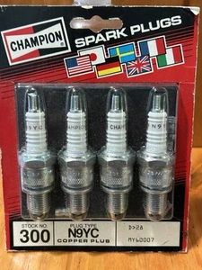 BRAND NEW CHAMPION N9YC SPARK PLUGS NOS 4 PACK - Picture 1 of 4