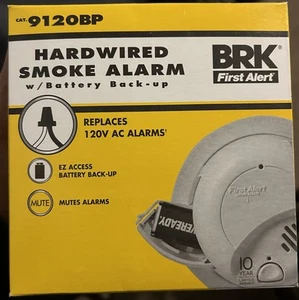 New BRK First Alert Hardwired Smoke Alarm w/ Battery Backup 9120BP EZ Access - Picture 1 of 6