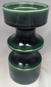 Steuler Keramik Pedestal Candle Holder 150/25 Dark Green Glaze by Cari Zalloni - Picture 1 of 9