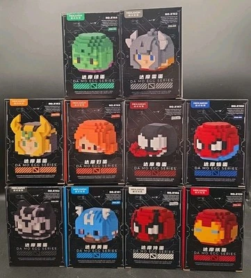 Serie Marvel Da Mo Serie Huevo Mekansm Nuevo Lote De 10 Figuras Vengadores, Spiderman Foto 1 de 4