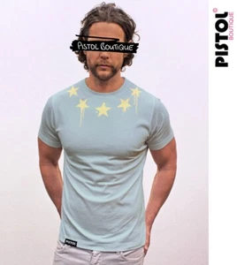 Pistol Boutique Men's Slate Green Crew STAR STARS NECKLACE T-Shirt - XLARGE - Picture 1 of 13