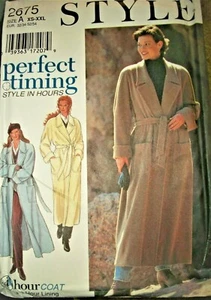 Cappotto avvolgente Miss Style 2675 modello semplicità CAVIGLIA NON TAGLIATA XS - Lg XXL taglia 6-28 - Foto 1 di 2