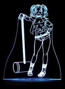 Harley Quinn Batman Suicide Squad Personalised 3D LED Night Light Colour Lamp - Picture 1 of 12