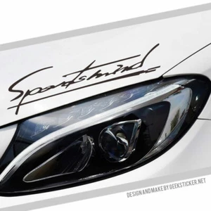Sportsmind Reflective Vinyl Car Headlight Decals White Black Automotive Sticker - Picture 1 of 6