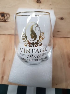 Whisky Glass + Pewter 'Vintage1960 Aged to Perfection' - Birthday Gift - Picture 1 of 3