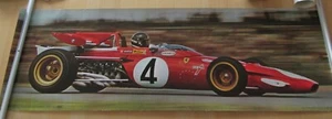 Jacky Ickx Ferrari 1971 Poster Jochen Rindt Trophy Hockenheimring - Bild 1 von 17