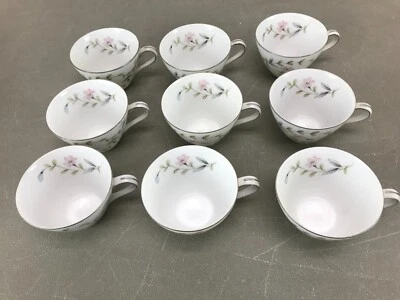 9 tazas de café de porcelana fina vintage Harmony House "Linda" patrón floral 2,5"x3,5 Foto 1 de 4